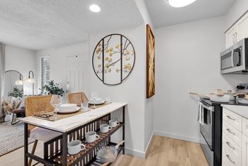 Kitchen with appliances and island